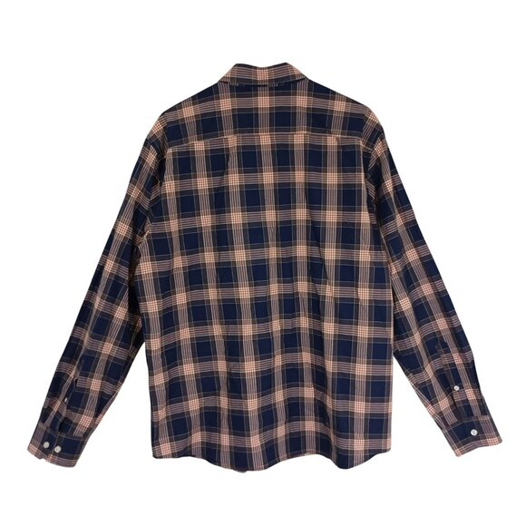 Banana Republic Dress Shirt Mens Untucked Slim Fit Plaid Size XL 100% Cotton - Picture 7 of 11